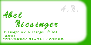 abel nicsinger business card